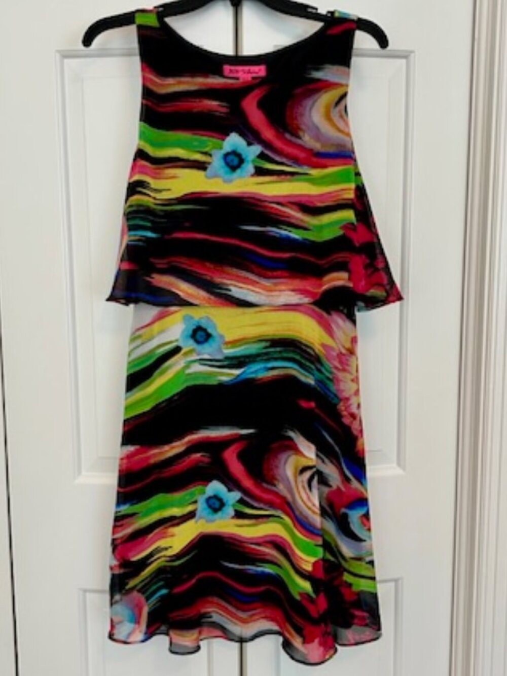 Betsey Johnson Watercolor Floral Dress | Size 6 | MINT 37" Length